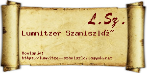 Lumnitzer Szaniszló névjegykártya